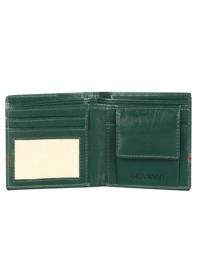 GIOVANNY Faux Leather Green Wallet for Men | GVN-GRNCHLIN - Image 3